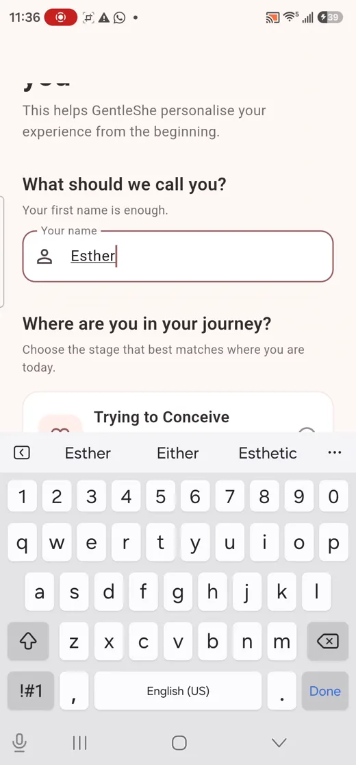 GentleShe journey selection